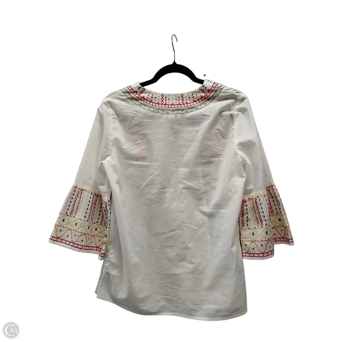 Blouse Long Sleeve By Beachlunchlounge In White, Size: S
