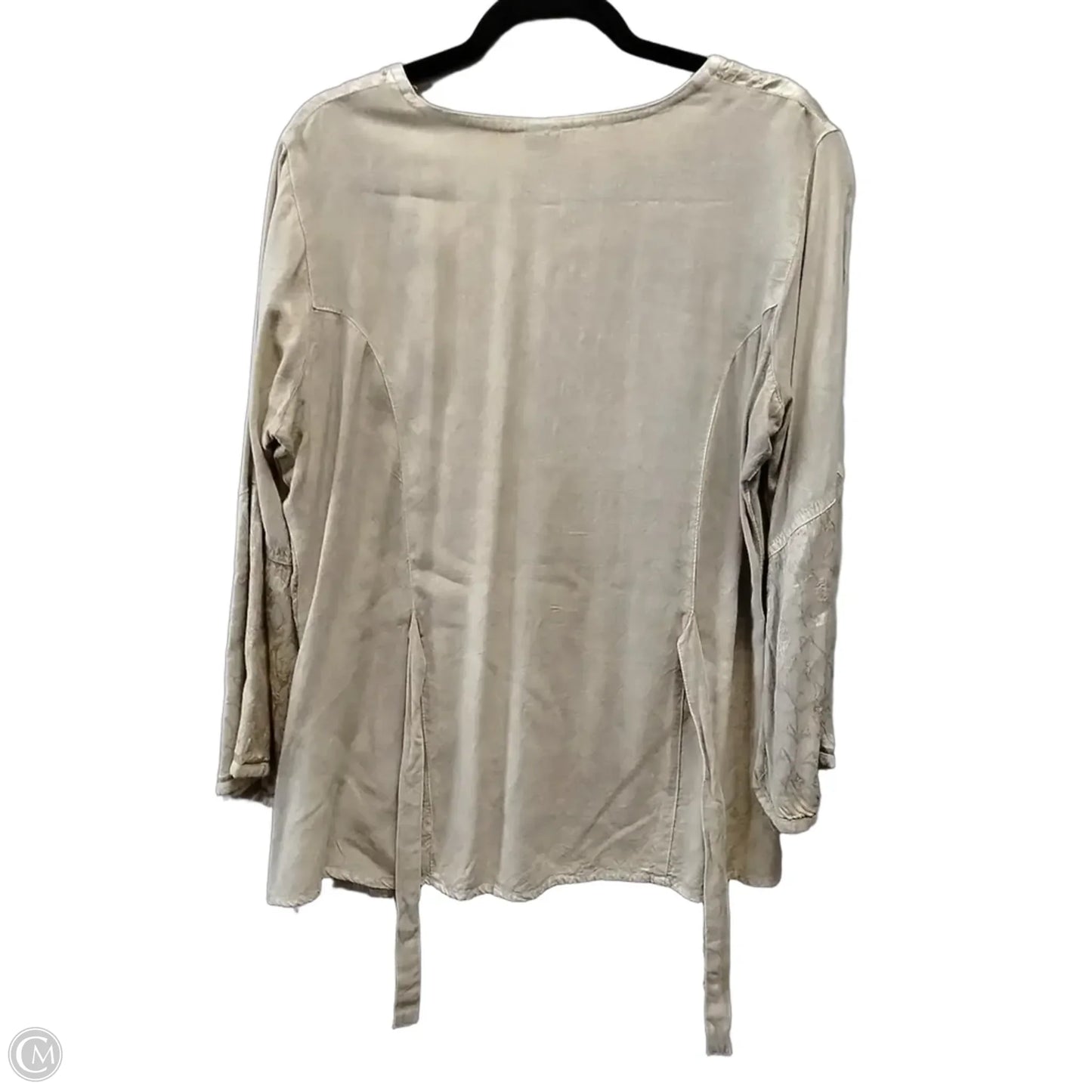 Blouse Long Sleeve By Clothes Mentor In Bronze, Size: L