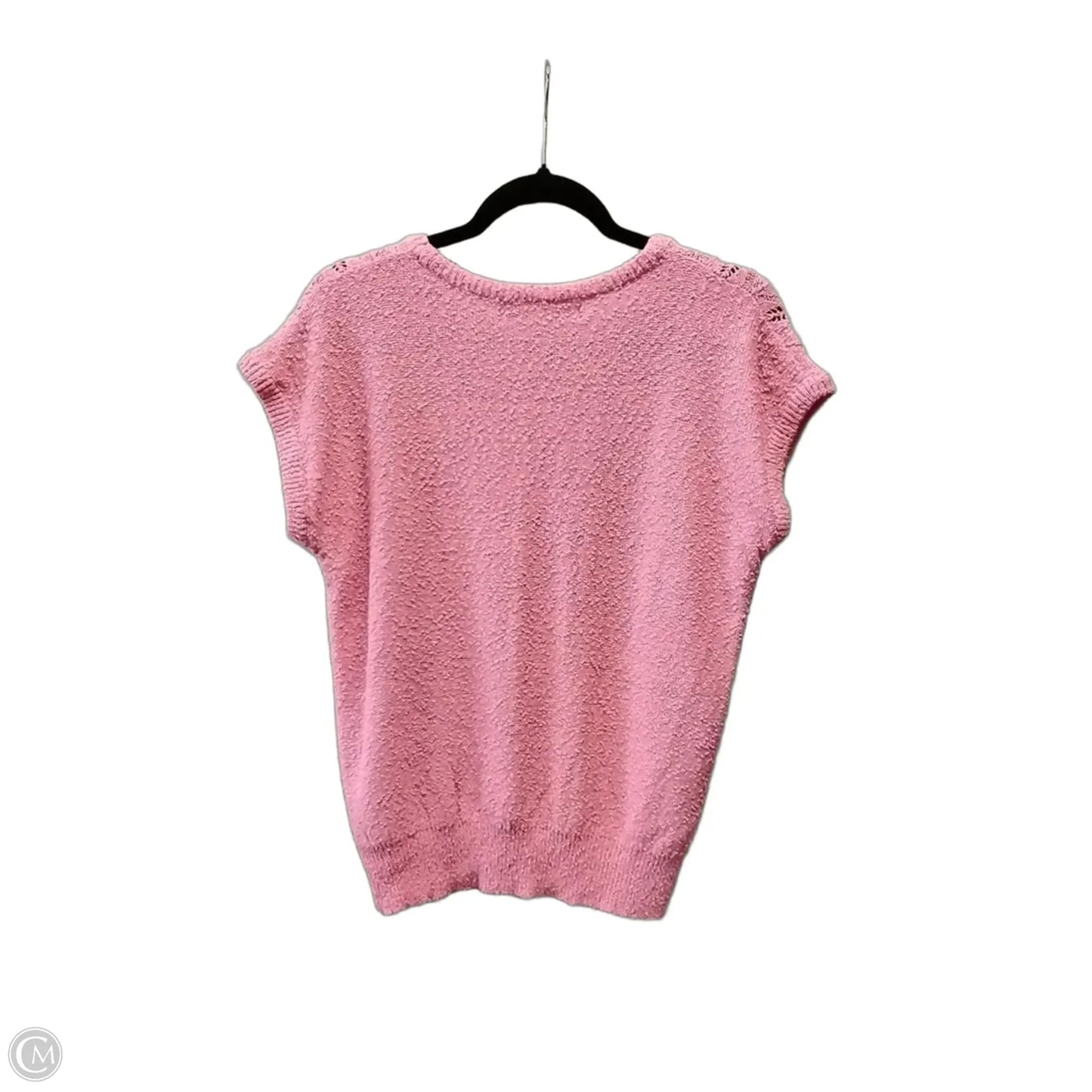 Sweater Short Sleeve By Cme In Pink, Size: L