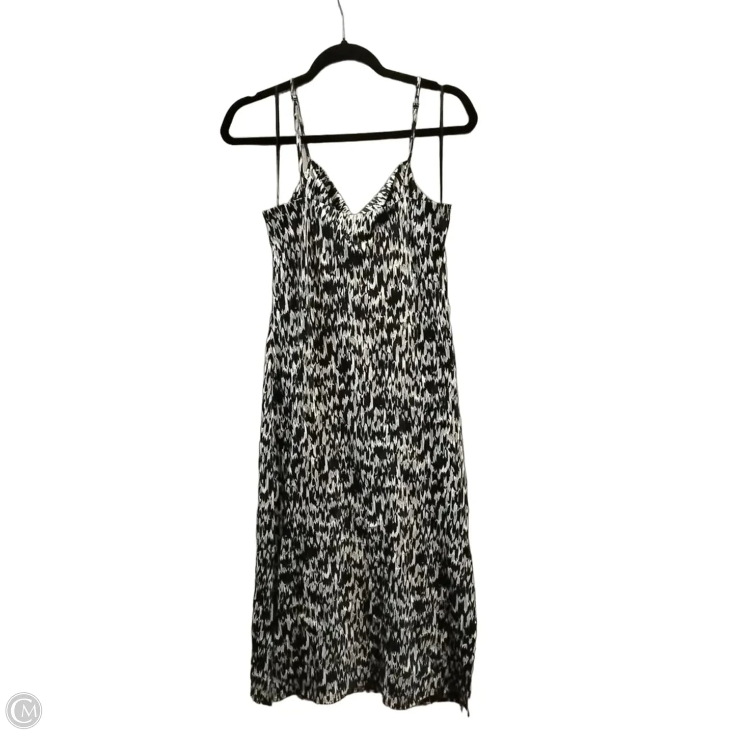 Dress Casual Maxi By Express In Black & Silver, Size: 10