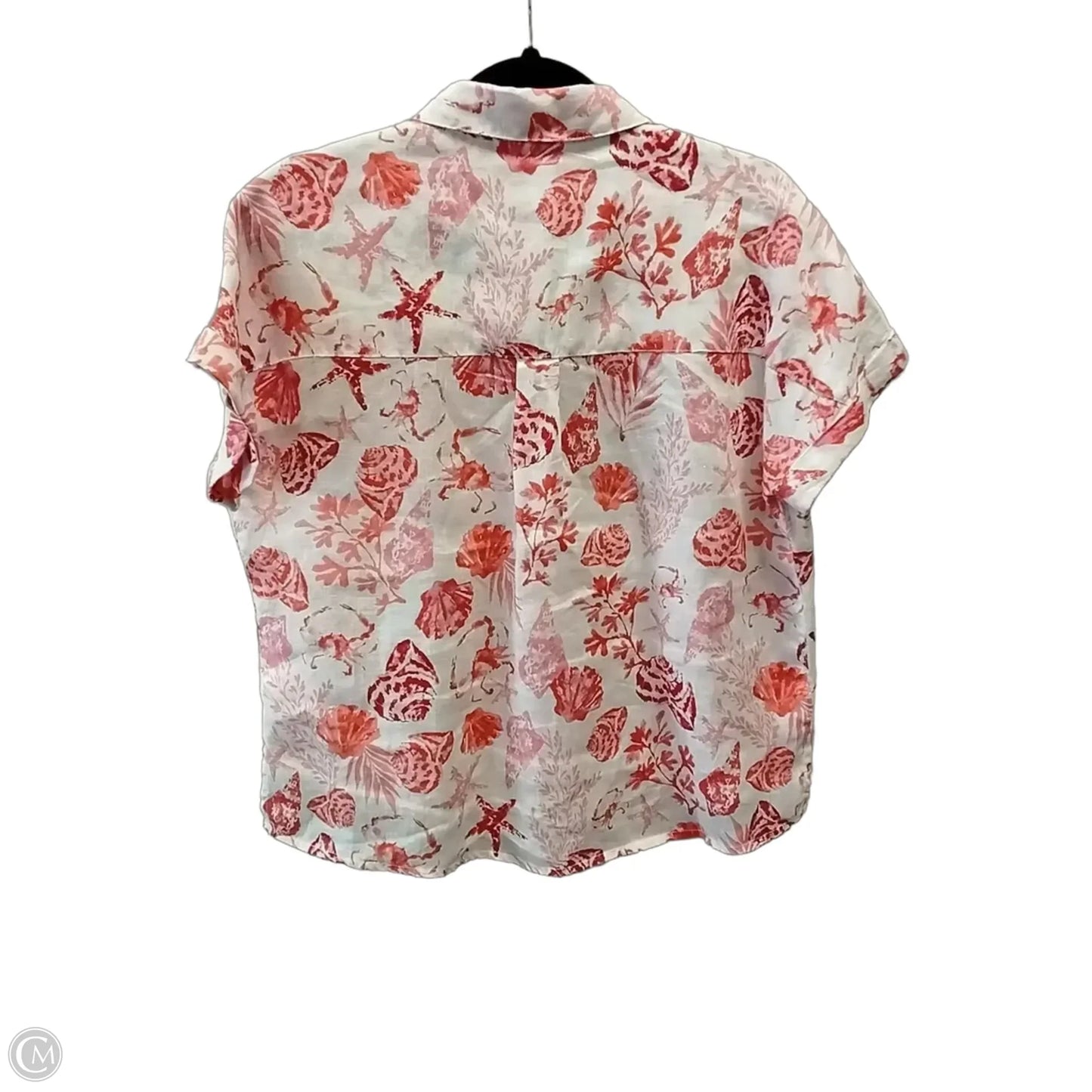 Blouse Short Sleeve By California Conceptions In Red & White, Size: S