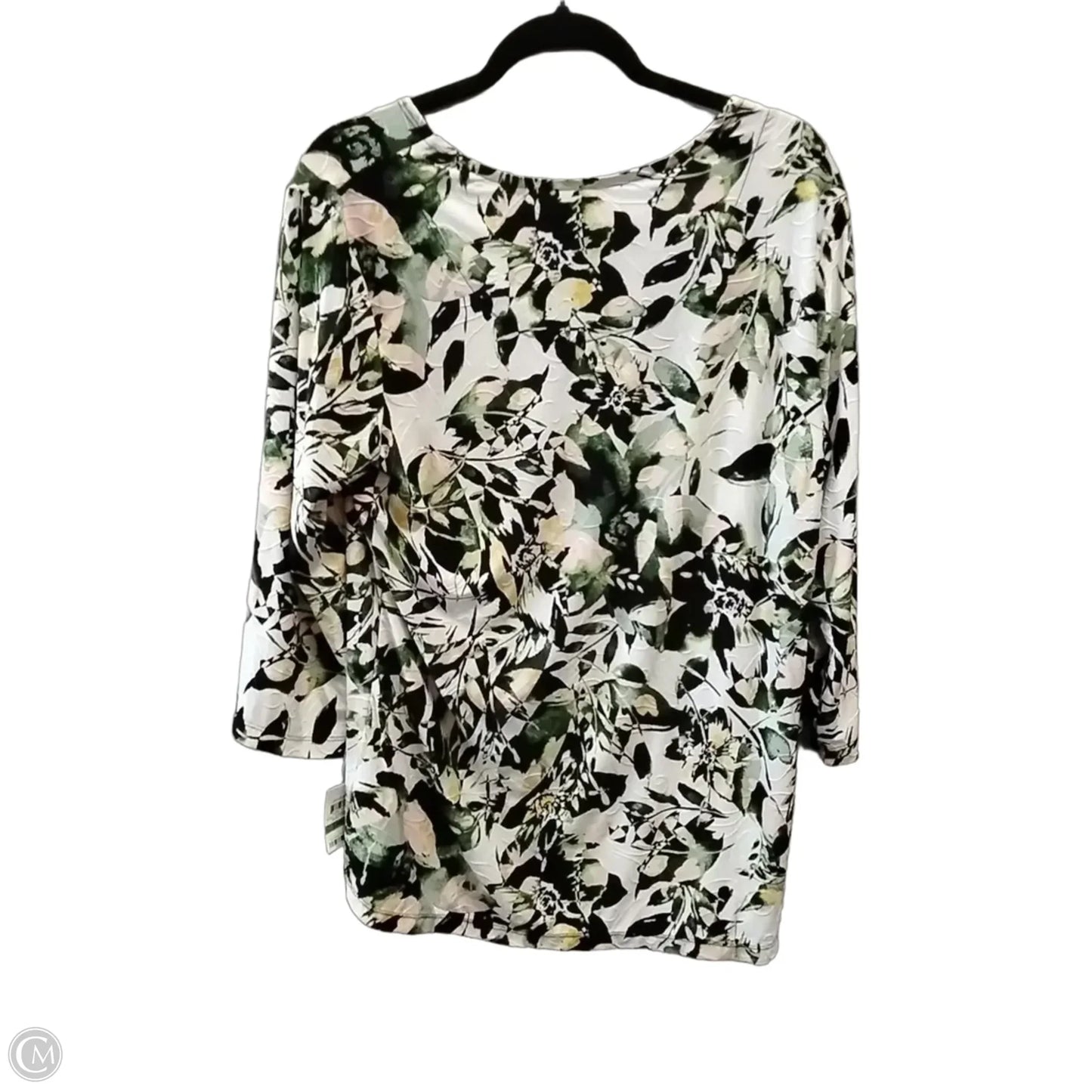 Blouse Long Sleeve By Jm Collections In Floral Print, Size: L