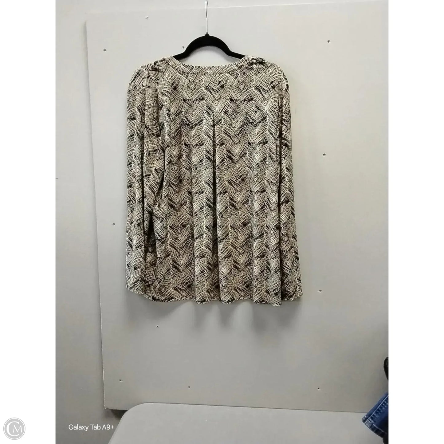Blouse Long Sleeve By Anne Klein In Animal Print, Size: Xl