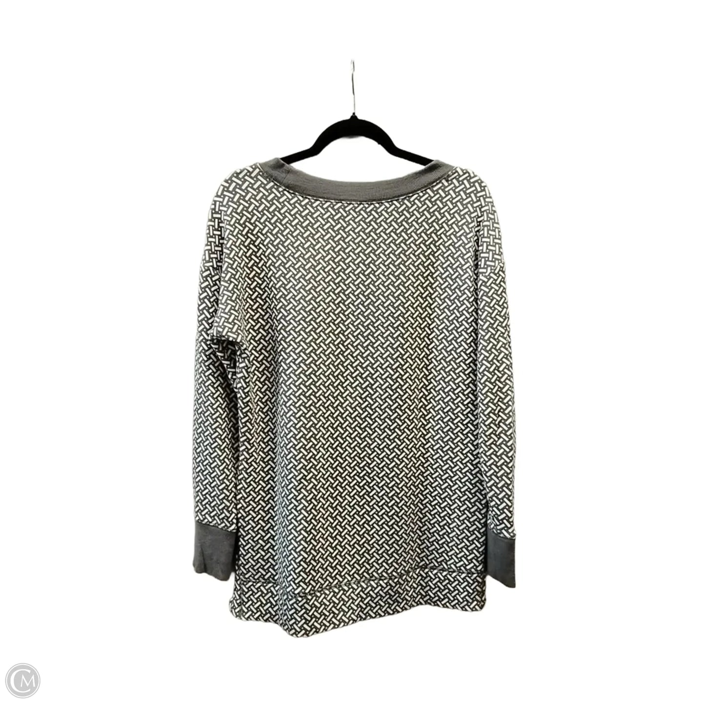 Top Long Sleeve By Talbots In Geometric Pattern, Size: M