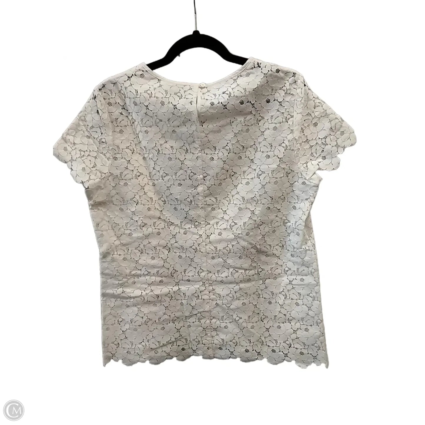 Blouse Short Sleeve By Talbots In White, Size: 10