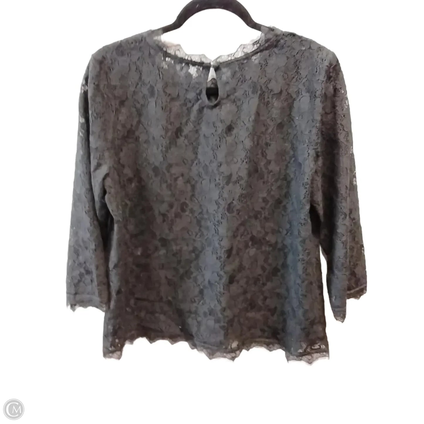 Blouse Long Sleeve By Talbots In Black, Size: 10