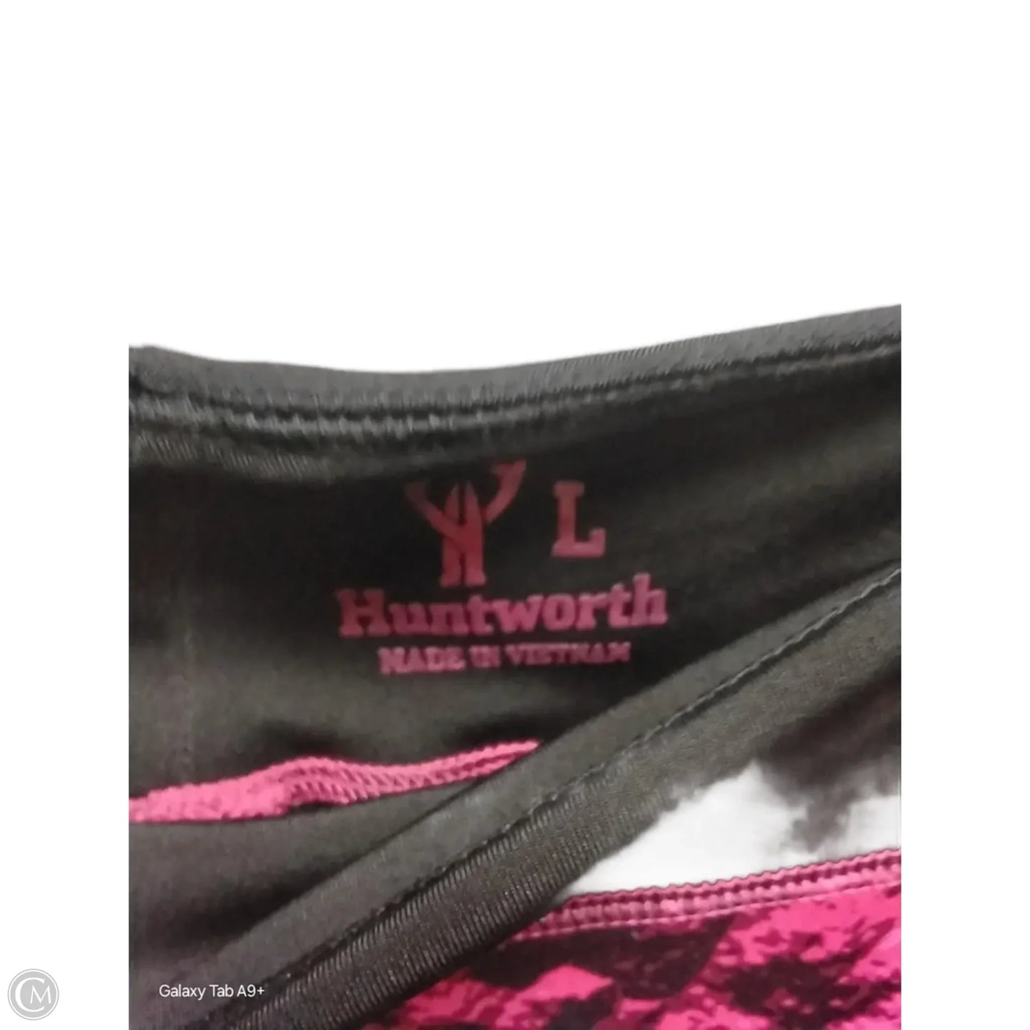 Athletic Leggings By Clothes Mentor In Black & Pink, Size: L