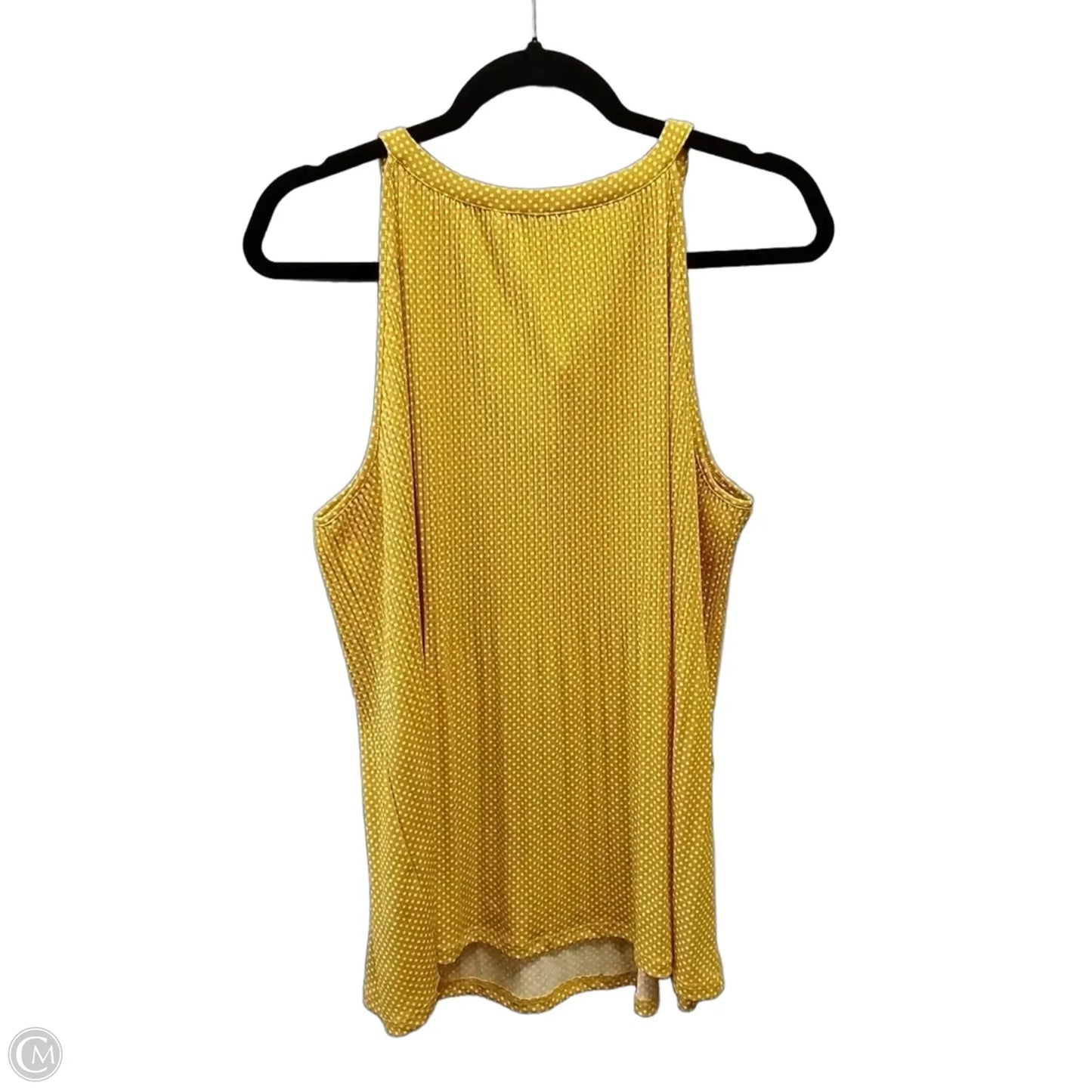 Blouse Sleeveless By Adrianna Papell In Yellow, Size: L