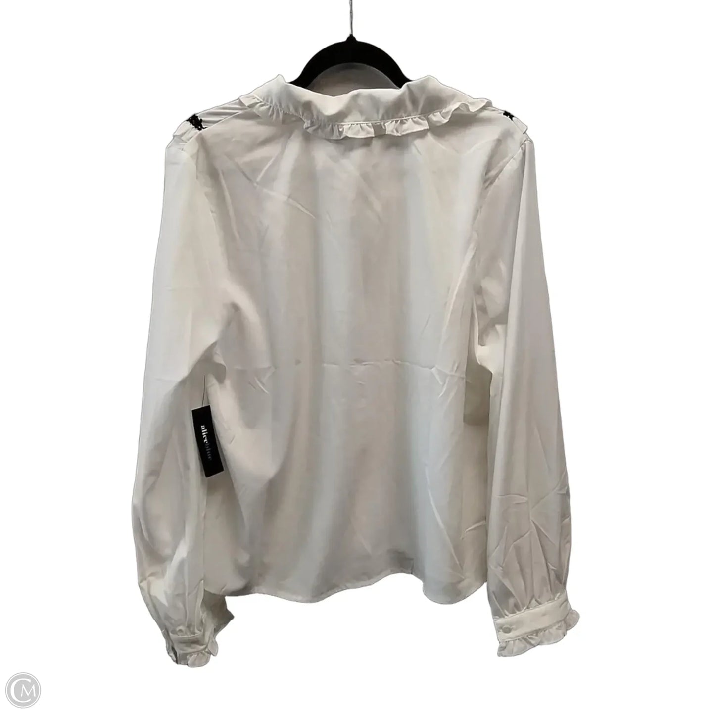Top Long Sleeve By Alice Blue In White, Size: Xl