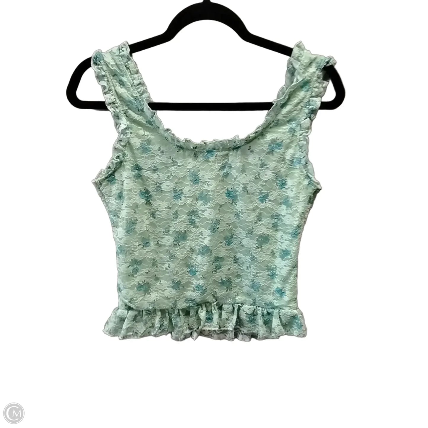 Top Sleeveless By Clothes Mentor In Green, Size: M
