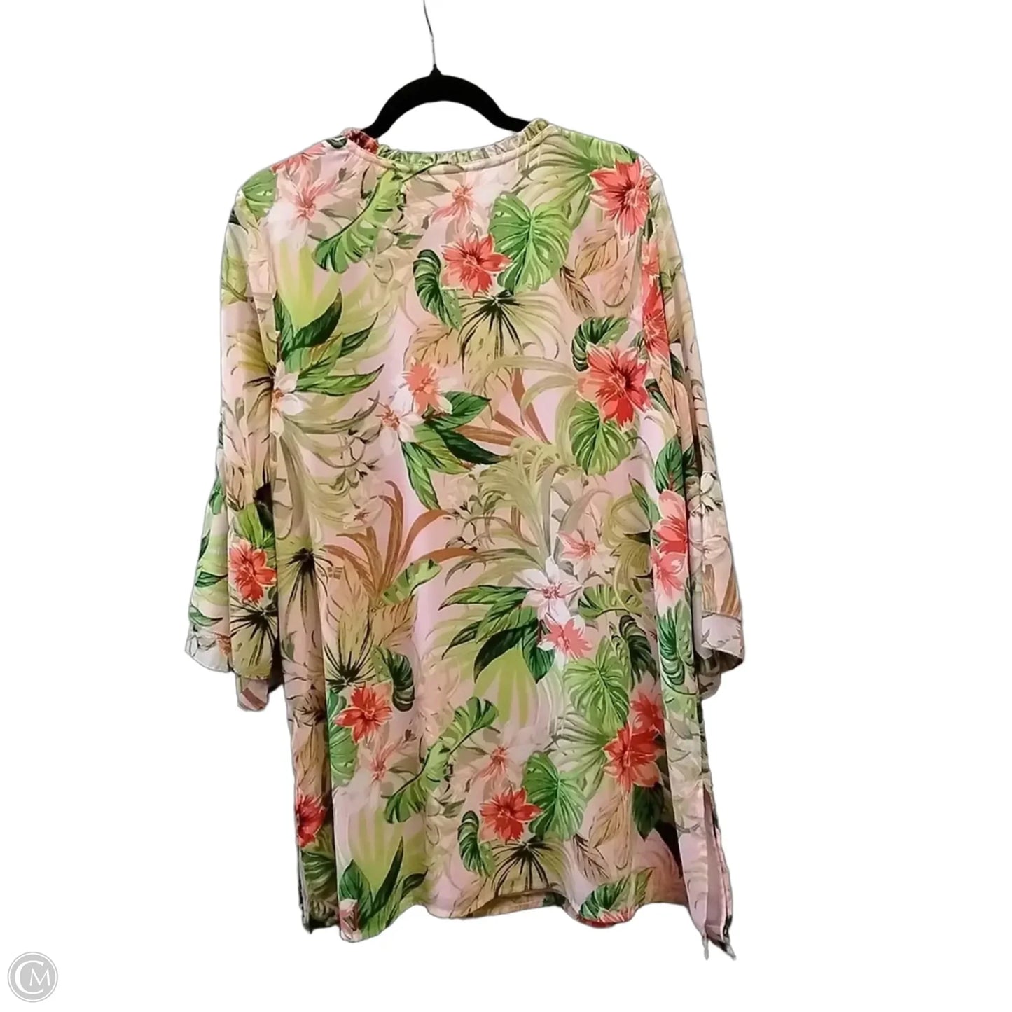 Blouse Long Sleeve By J. Jill In Floral Print, Size: L