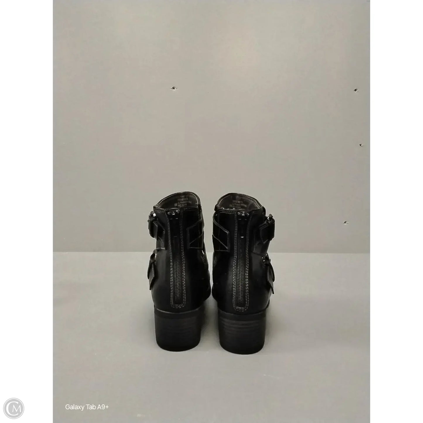 Boots Ankle Heels By Sofft In Black, Size: 9