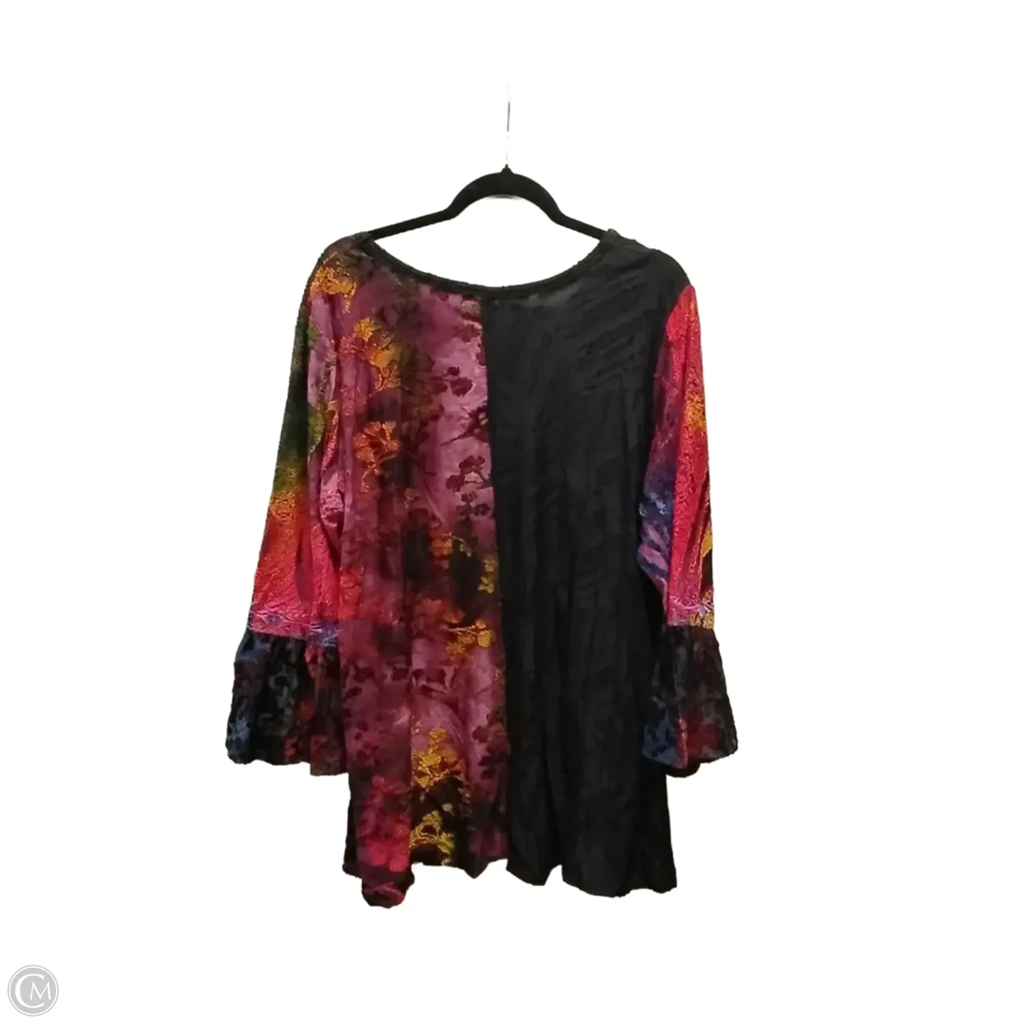 Blouse Long Sleeve By Clothes Mentor In Multi-colored, Size: 1x