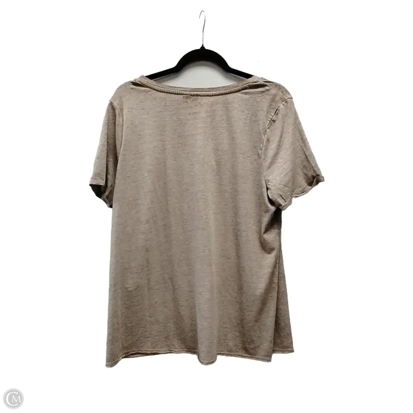 Top Short Sleeve By Cato In Brown, Size: L