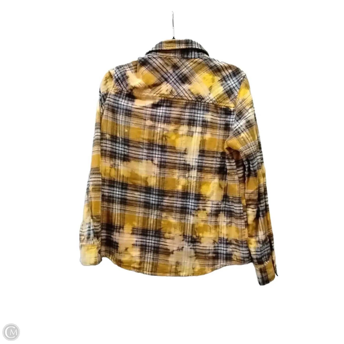 Top Long Sleeve By Hem & Thread In Plaid Pattern, Size: S