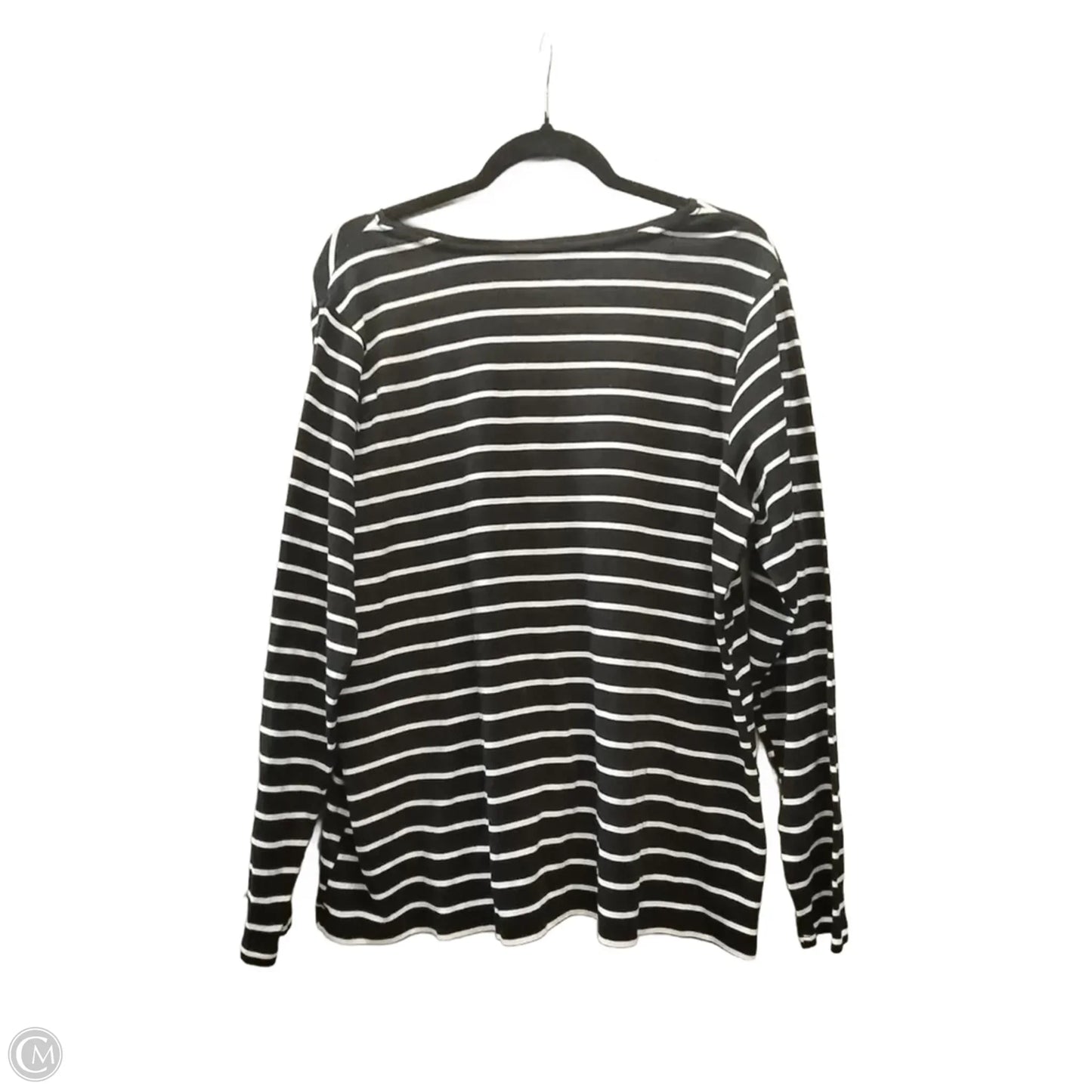 Top Long Sleeve By Croft And Barrow In Striped Pattern, Size: 1x