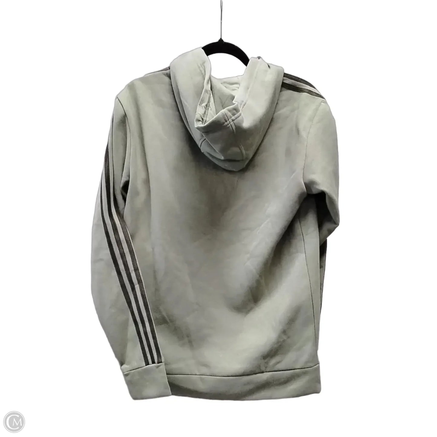 Athletic Sweatshirt Hoodie By Adidas In Green, Size: S