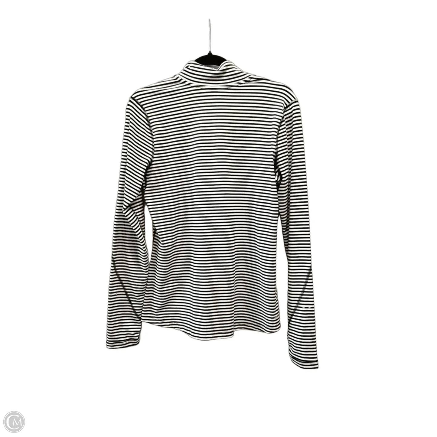 Athletic Jacket By Nike In Striped Pattern, Size: M
