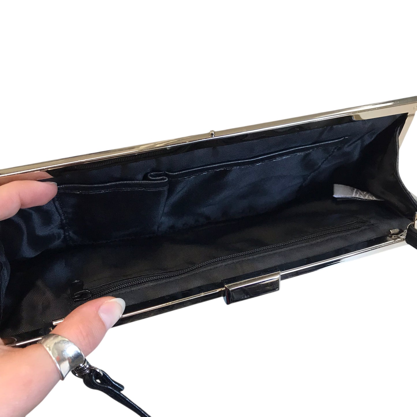 Handbag Leather By Wilsons Leather In Black, Size:Small