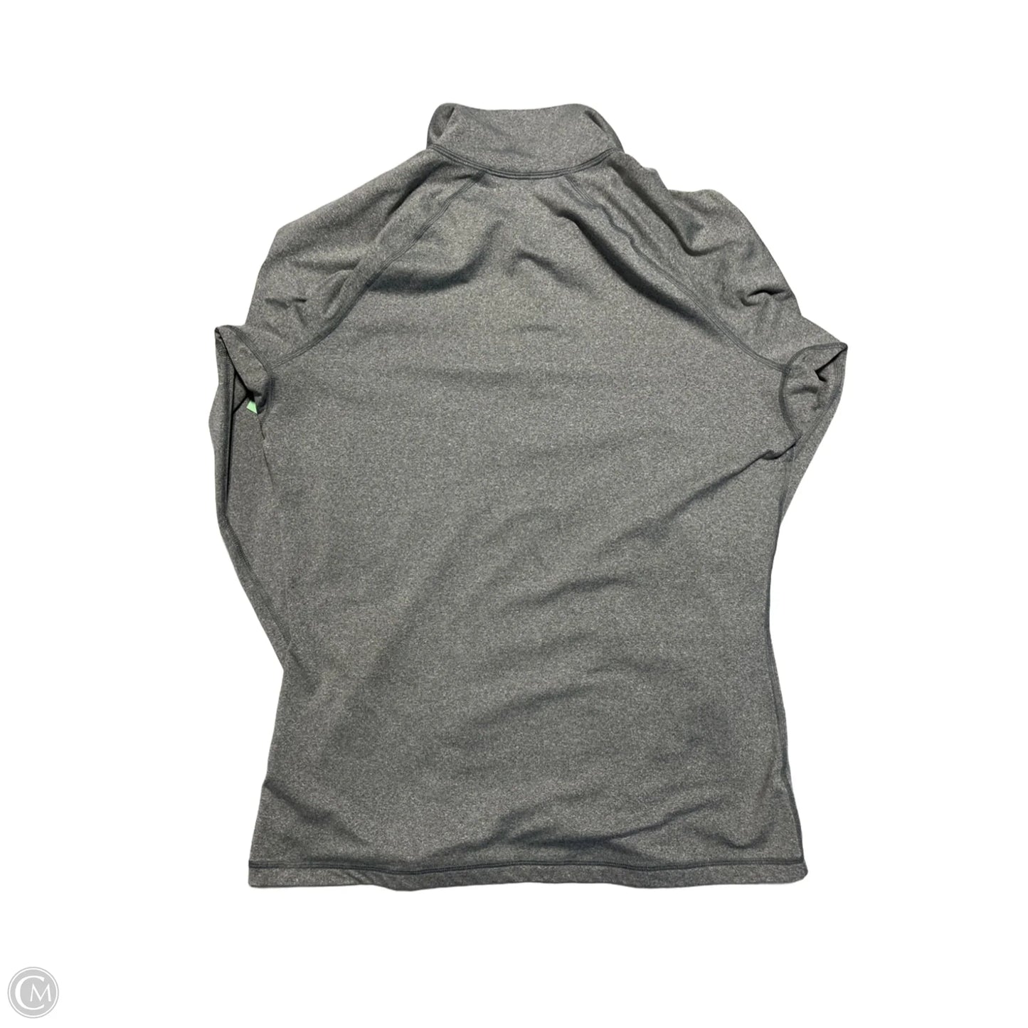 Athletic Top Long Sleeve Collar By Nike In Grey, Size: Xl