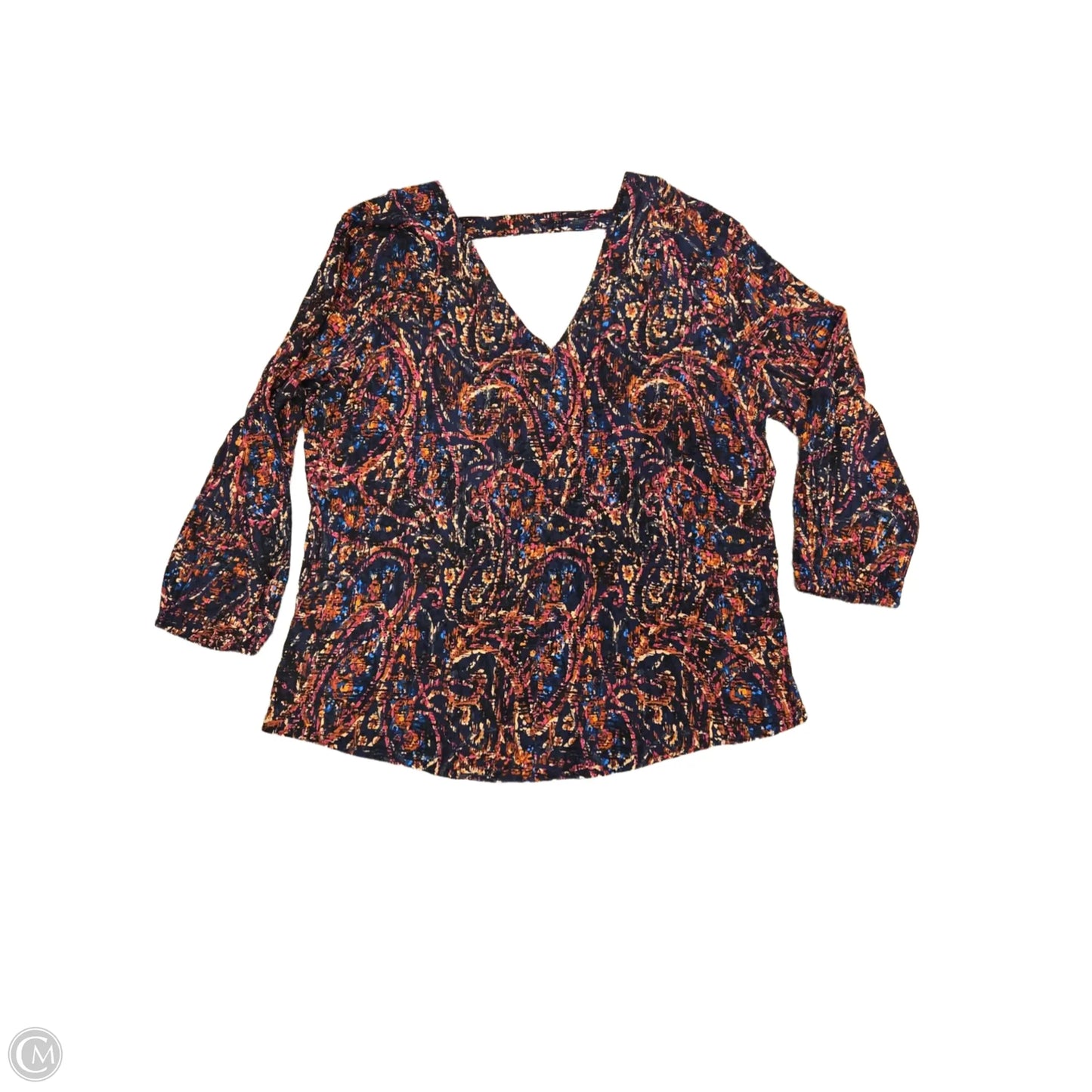 Top 3/4 Sleeve By Liverpool In Navy, Size: M