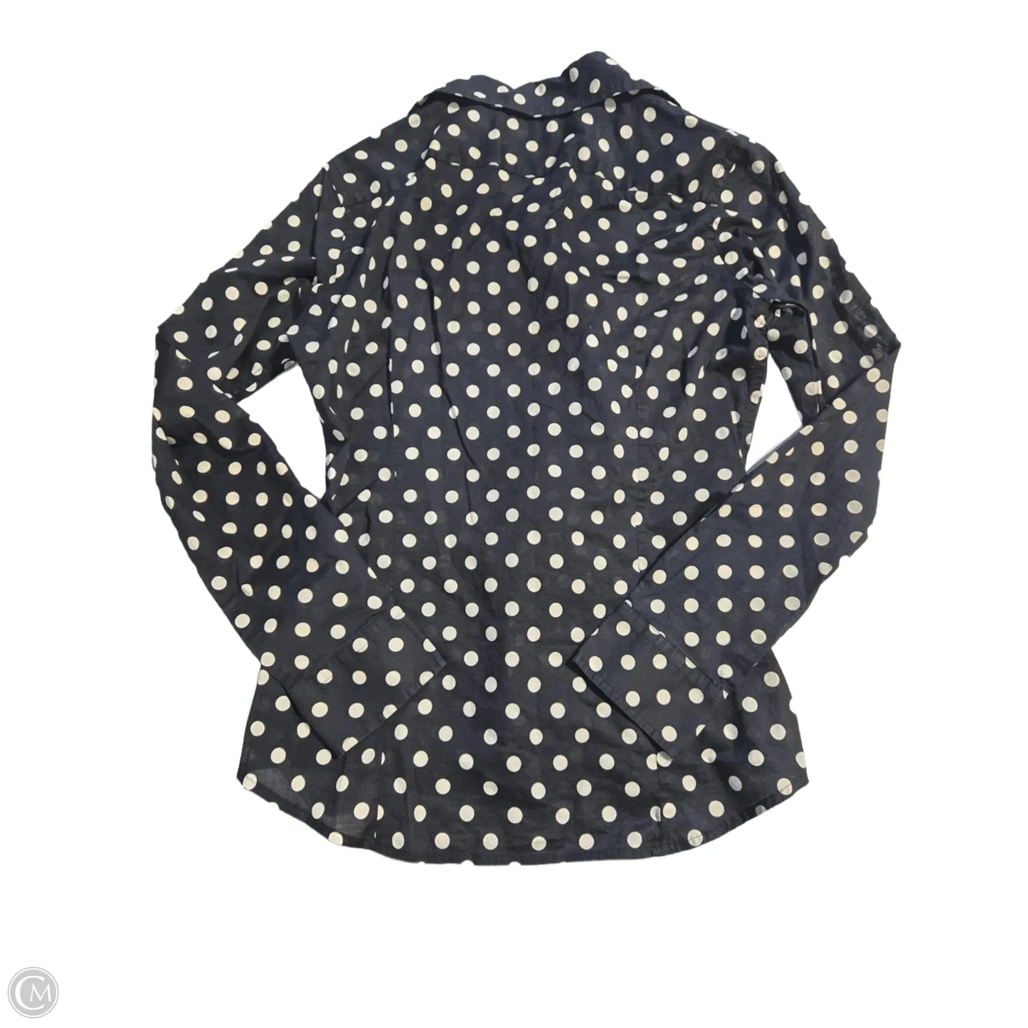Top Long Sleeve By Banana Republic In Polkadot Pattern, Size: S