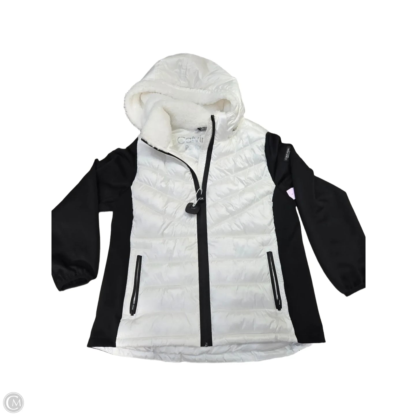 Jacket Puffer & Quilted By Calvin Klein Performance In White, Size: 1x