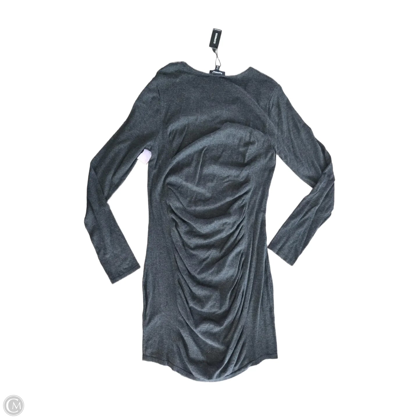 Dress Casual Midi By Express In Grey, Size: Xl