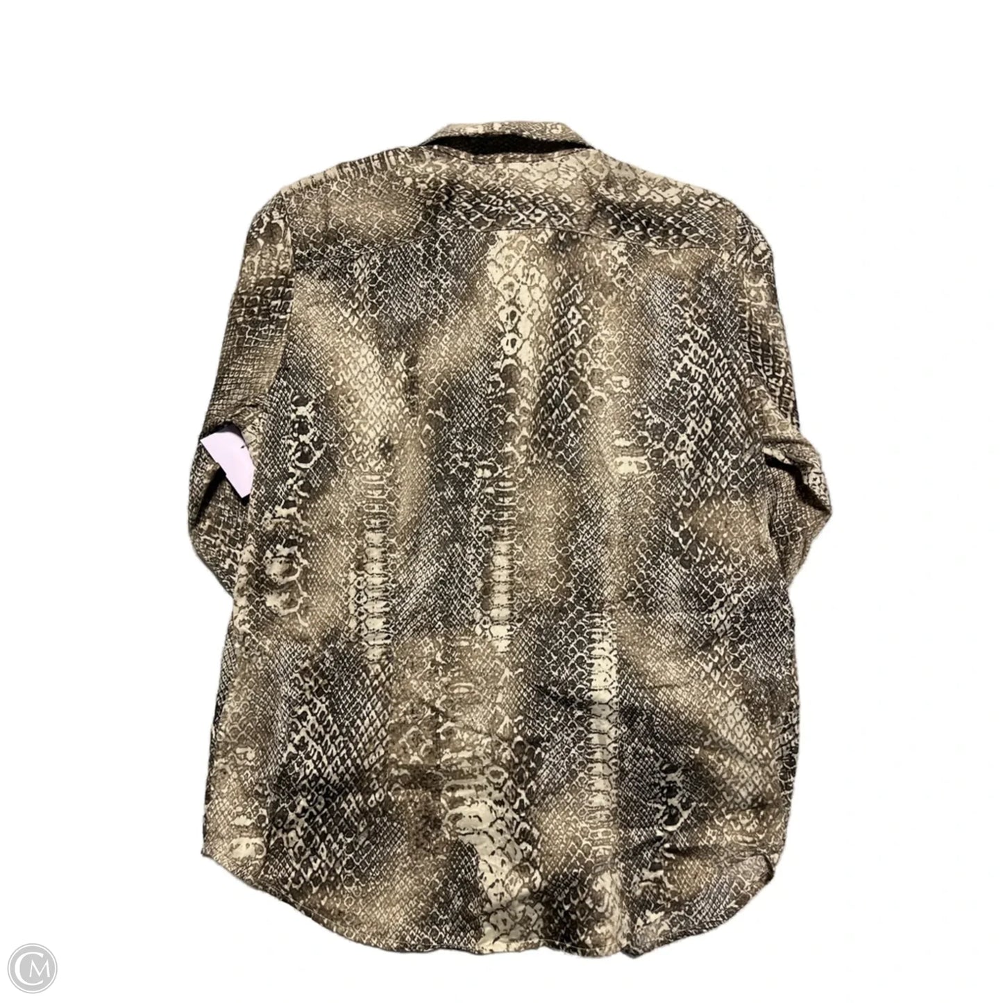 Top Long Sleeve By Lauren By Ralph Lauren In Snakeskin Print, Size: M