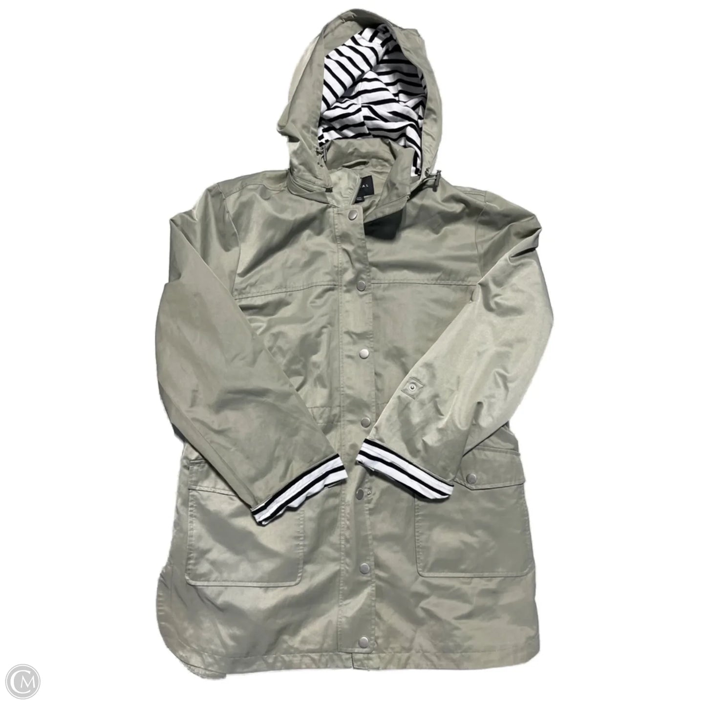 Jacket Windbreaker By Tribal In Beige, Size: L