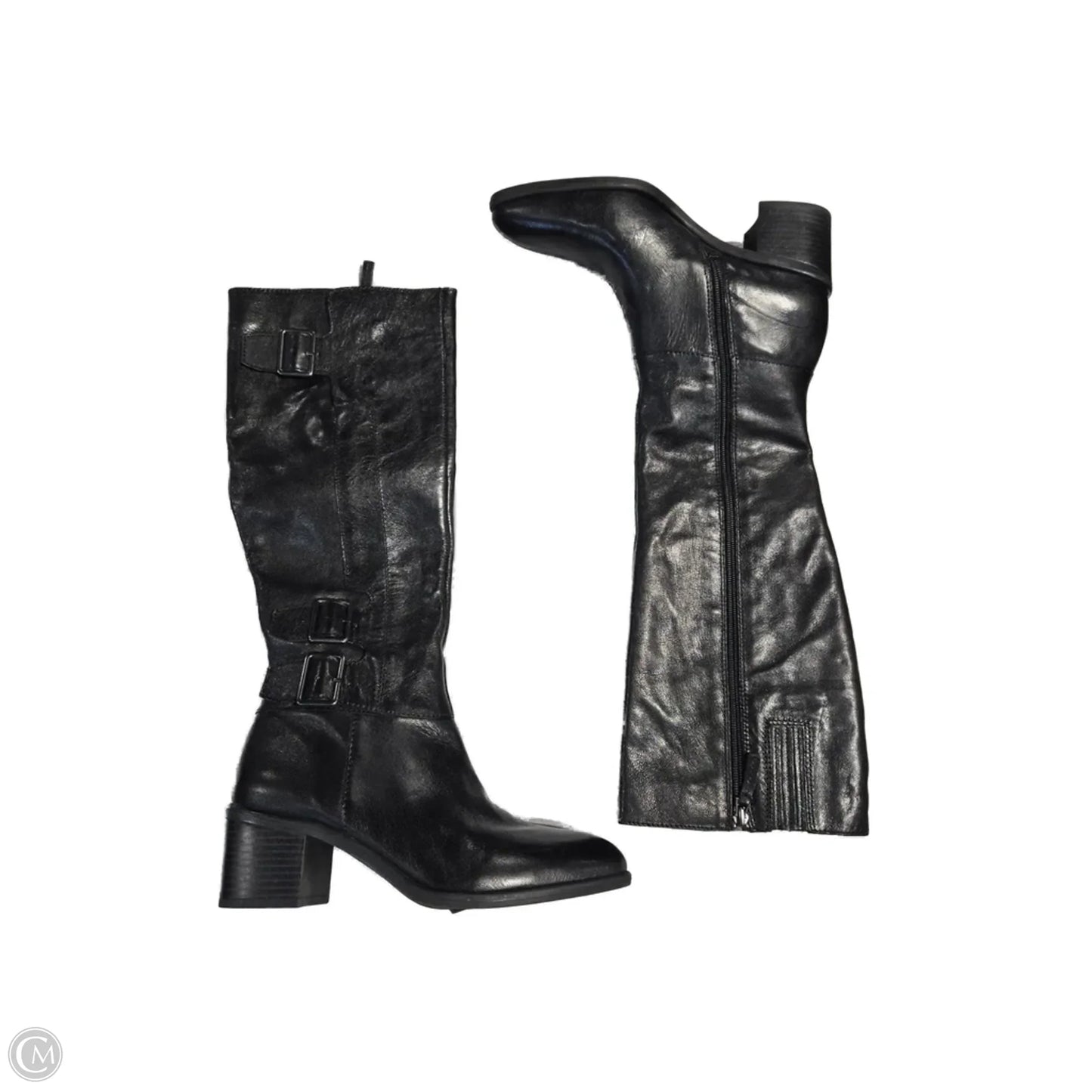 Boots Knee Flats By Franco Sarto In Black, Size: 8