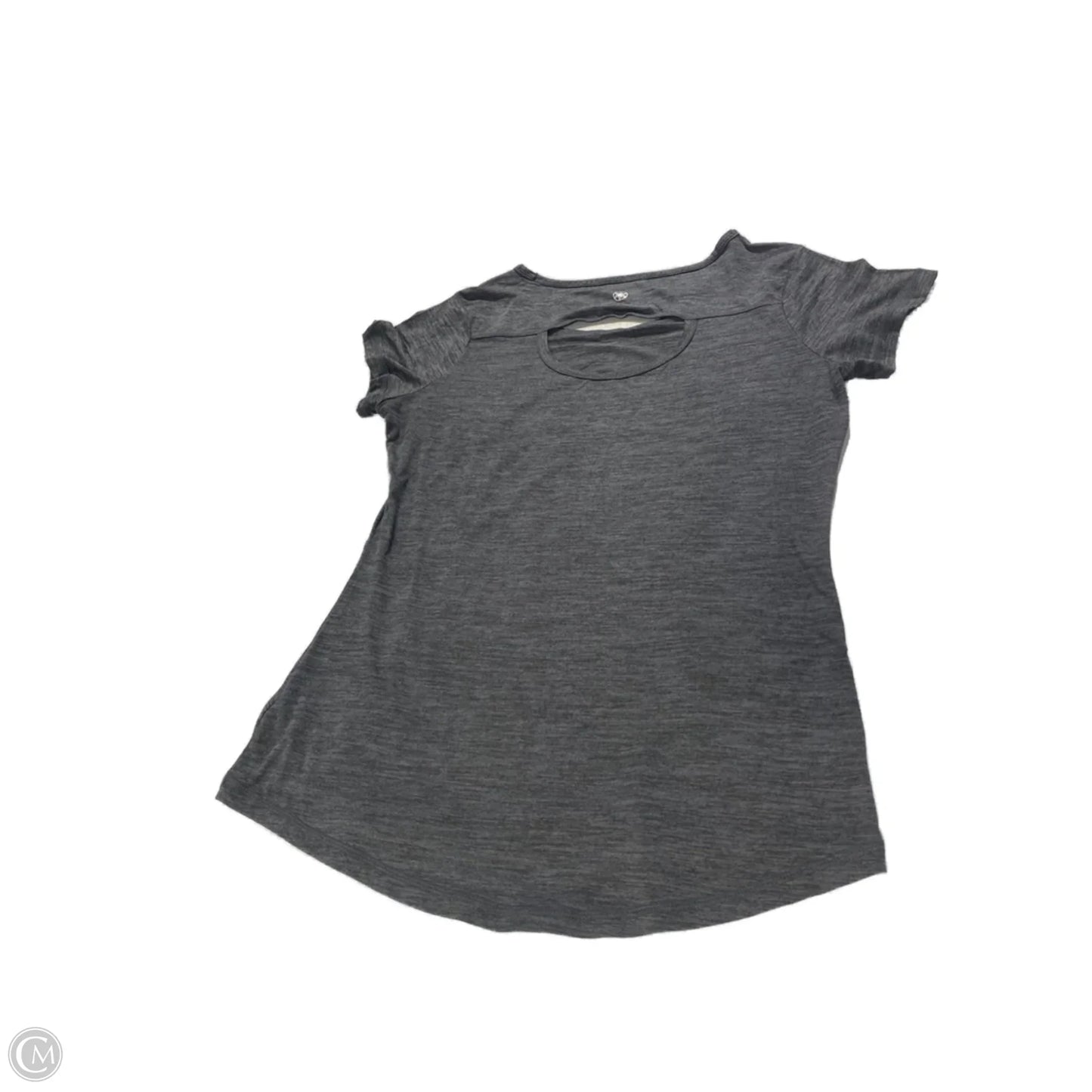 Athletic Top Short Sleeve By Gaiam In Grey, Size: L