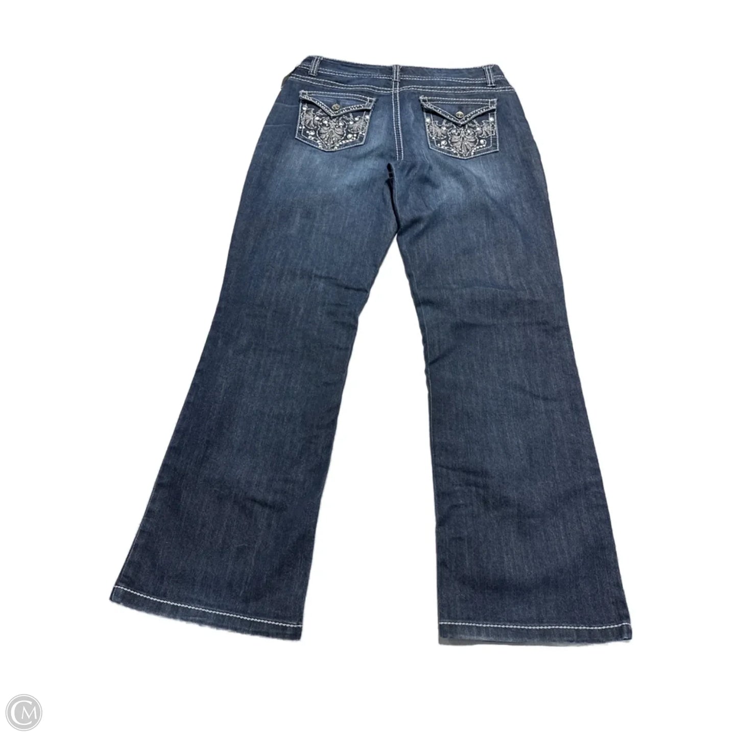 Jeans Flared By Nine West In Blue Denim, Size: 12
