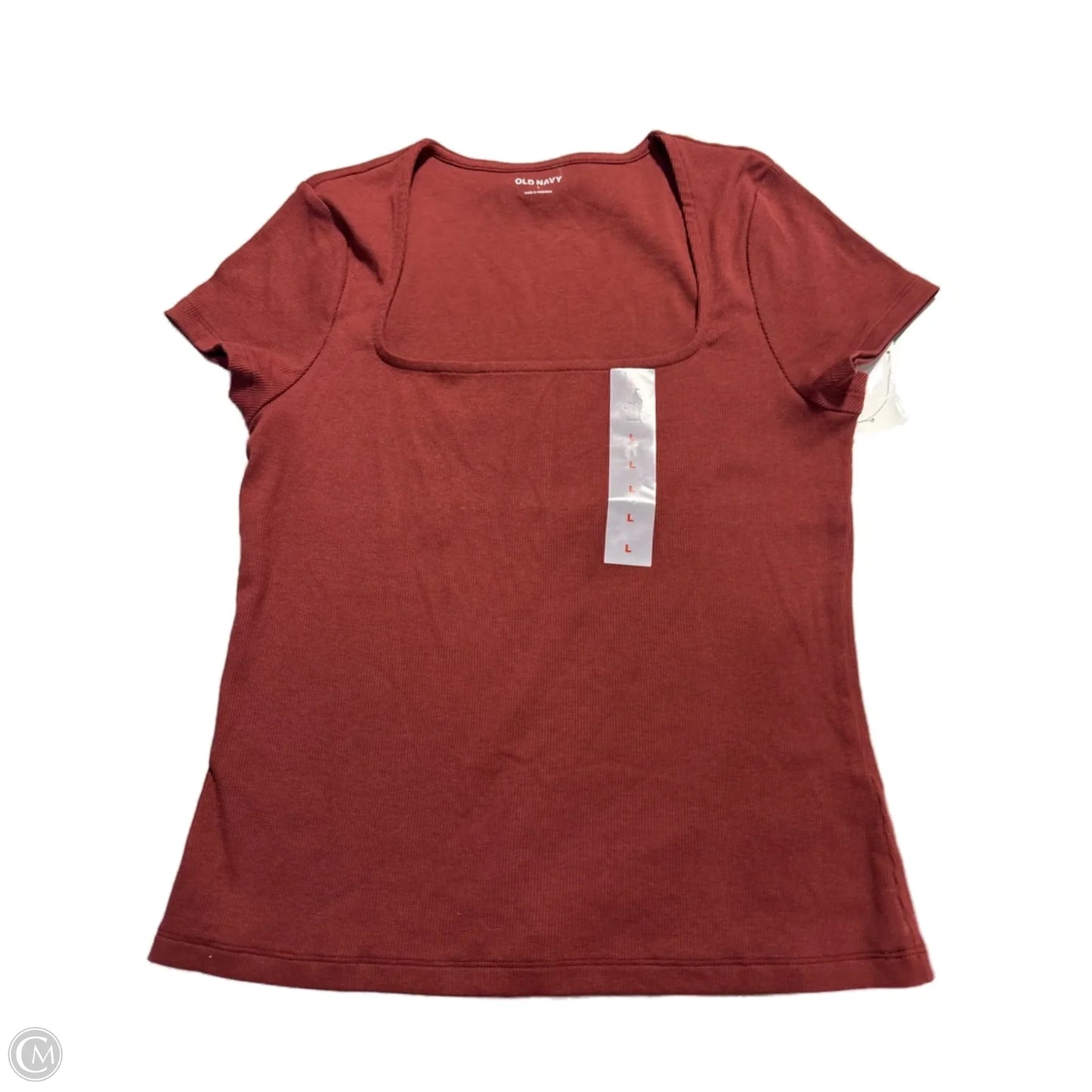 Top Short Sleeve Basic By Old Navy In Brown, Size: L