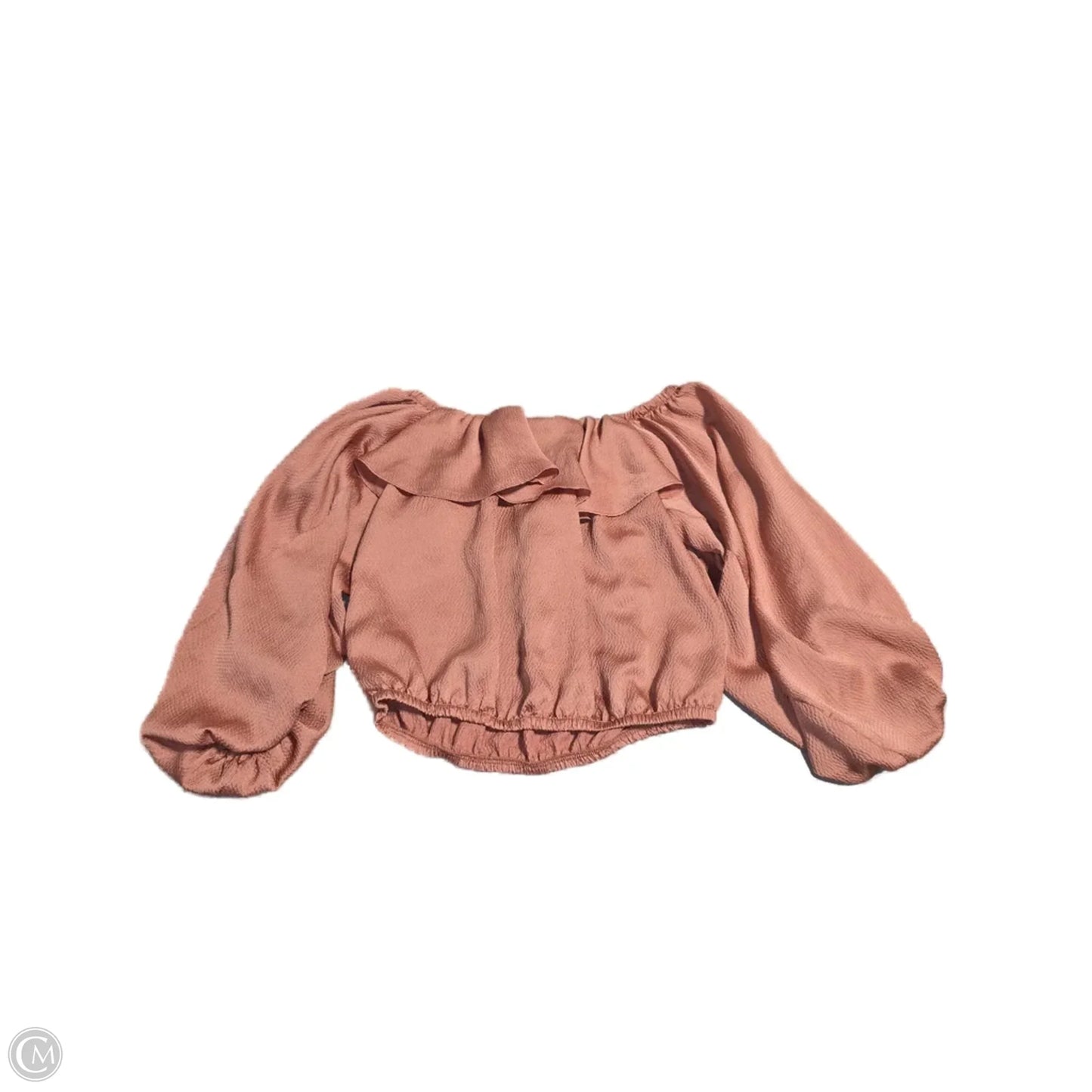 Top Long Sleeve By Judith March In Peach, Size: L