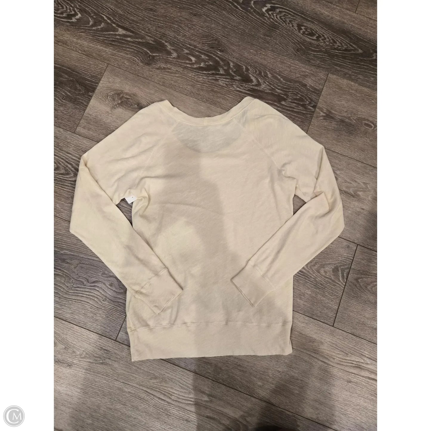 Top Long Sleeve By Cmb In Cream, Size: L