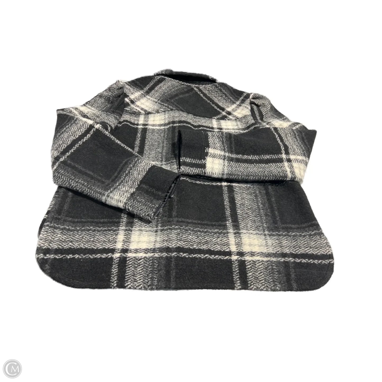 Coat Peacoat By Gap In Plaid Pattern, Size: M