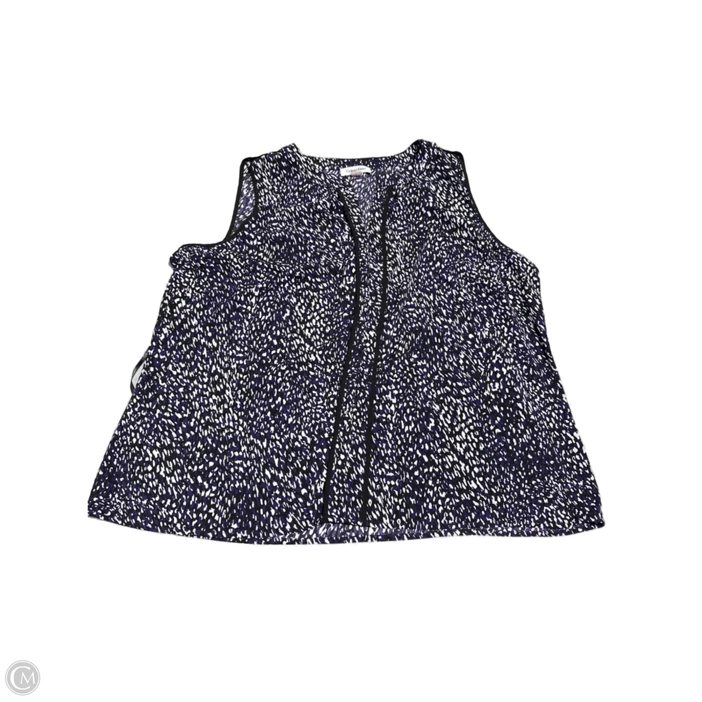 Tank Top By Calvin Klein In Black & Purple, Size: 1x