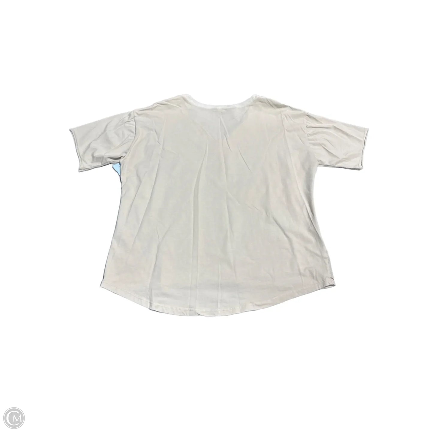 Top Short Sleeve By Cmb In Tan, Size: L