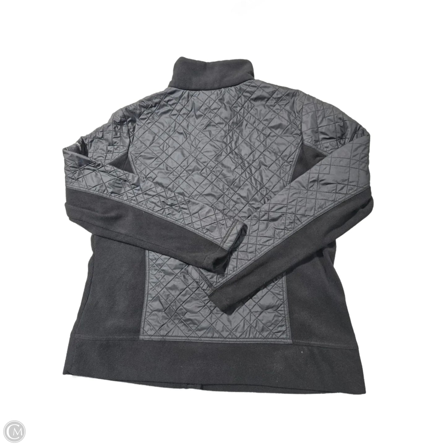 Jacket Fleece By Columbia In Black & Grey, Size: L