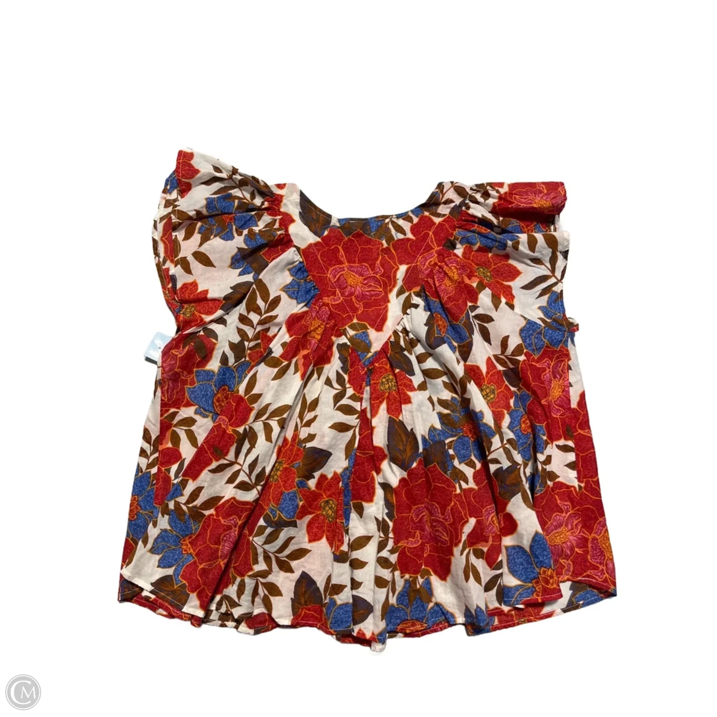 Top Short Sleeve By Maurices In Floral Print, Size: L