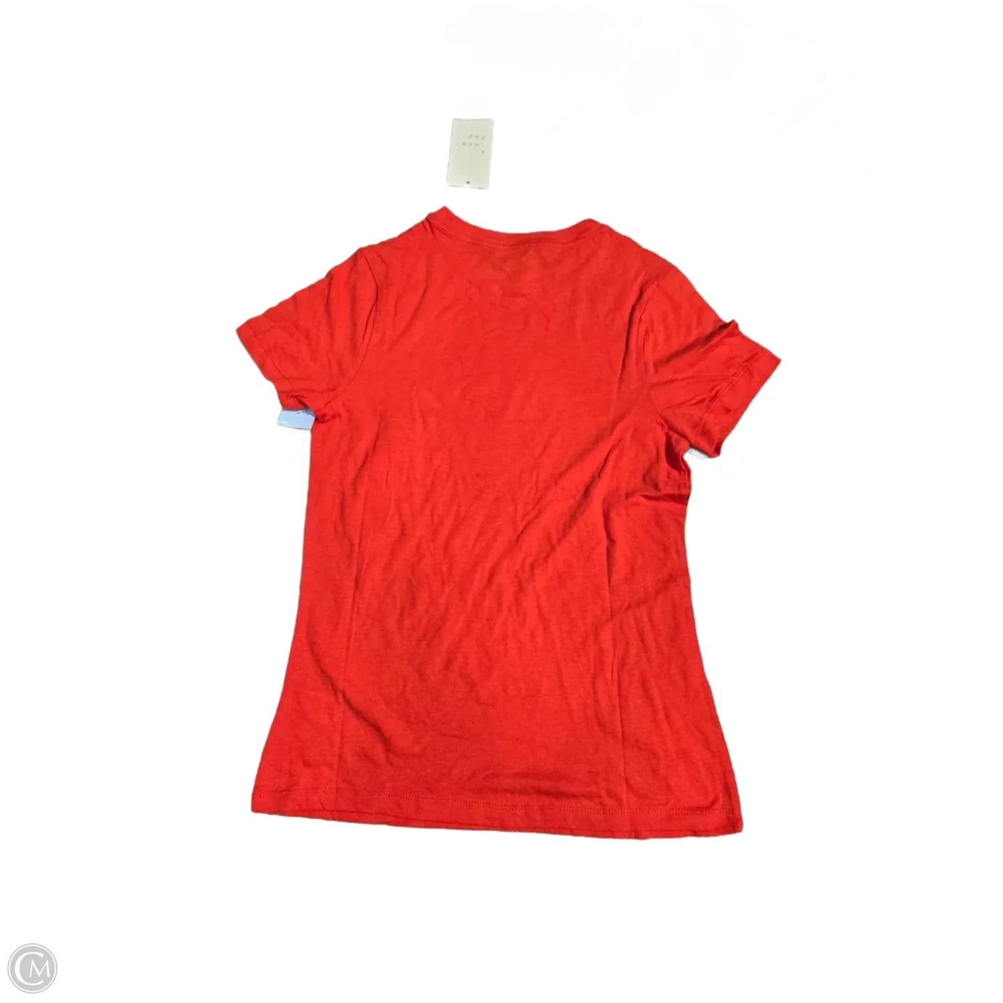 Top Short Sleeve Basic By A New Day In Orange, Size: Xs