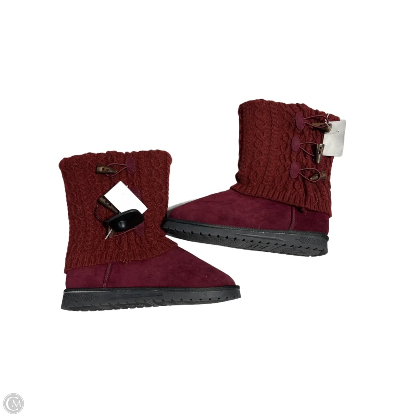 Boots Ankle Flats By Essentials In Red, Size: 9