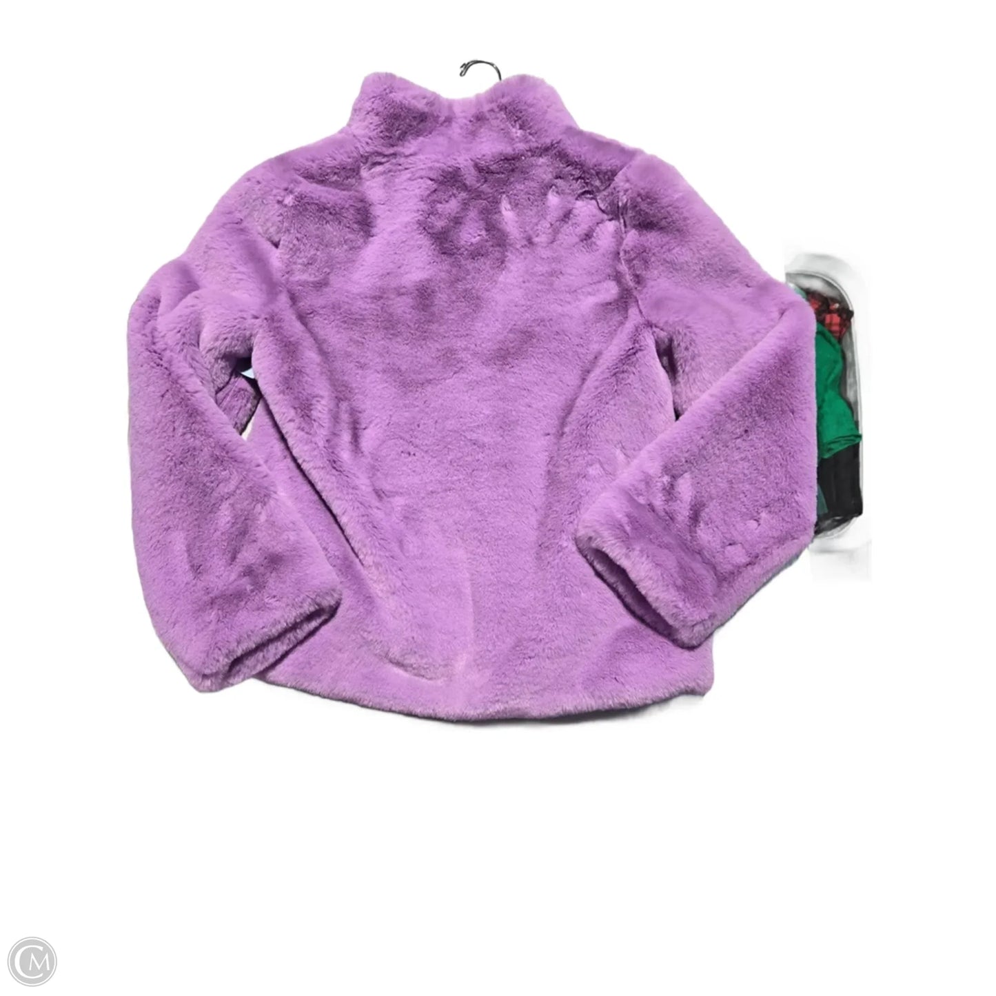 Coat Faux Fur & Sherpa By Cma In Purple, Size: Sp