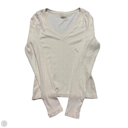 Top Long Sleeve By Madewell In Cream, Size: L