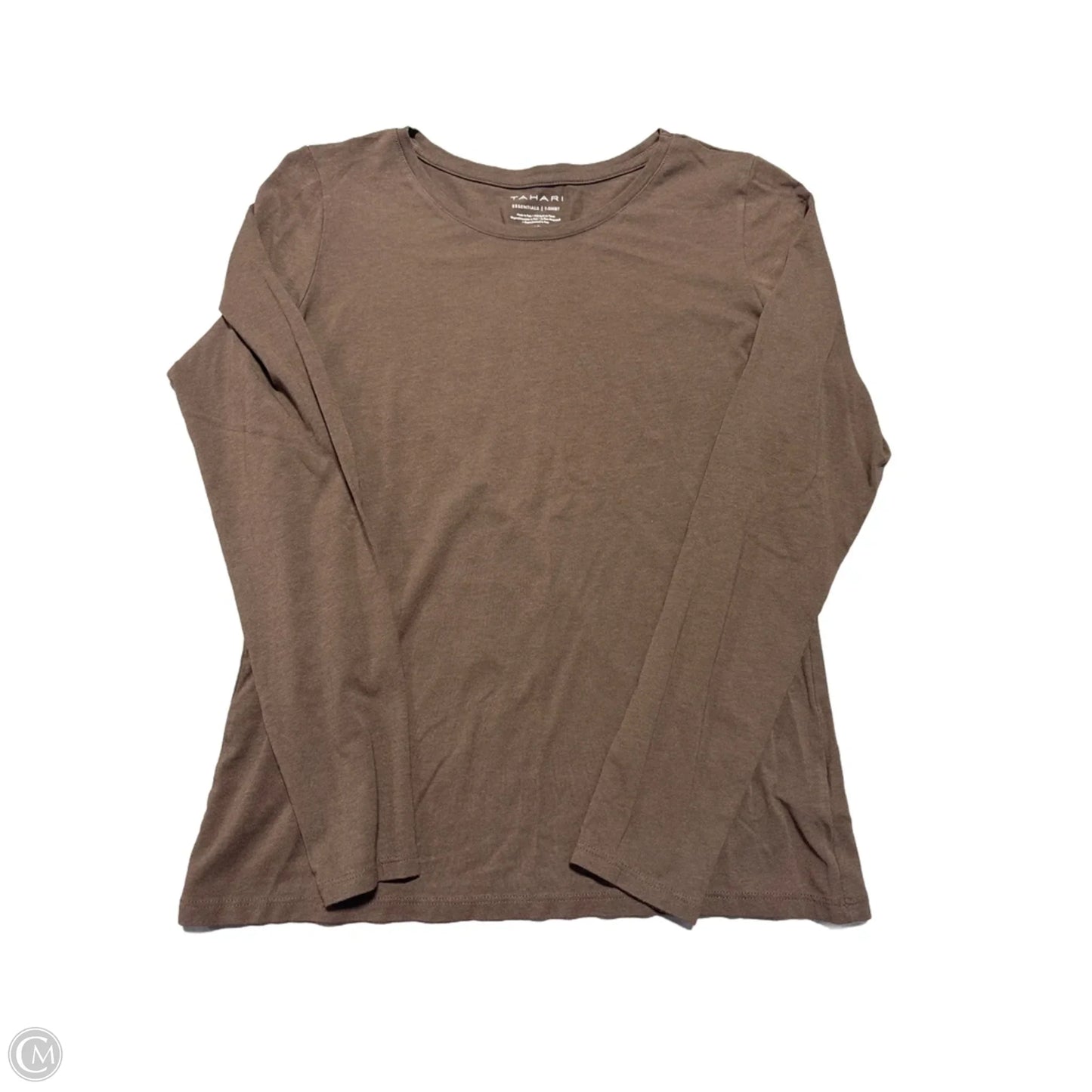 Top Long Sleeve By Tahari In Brown, Size: L