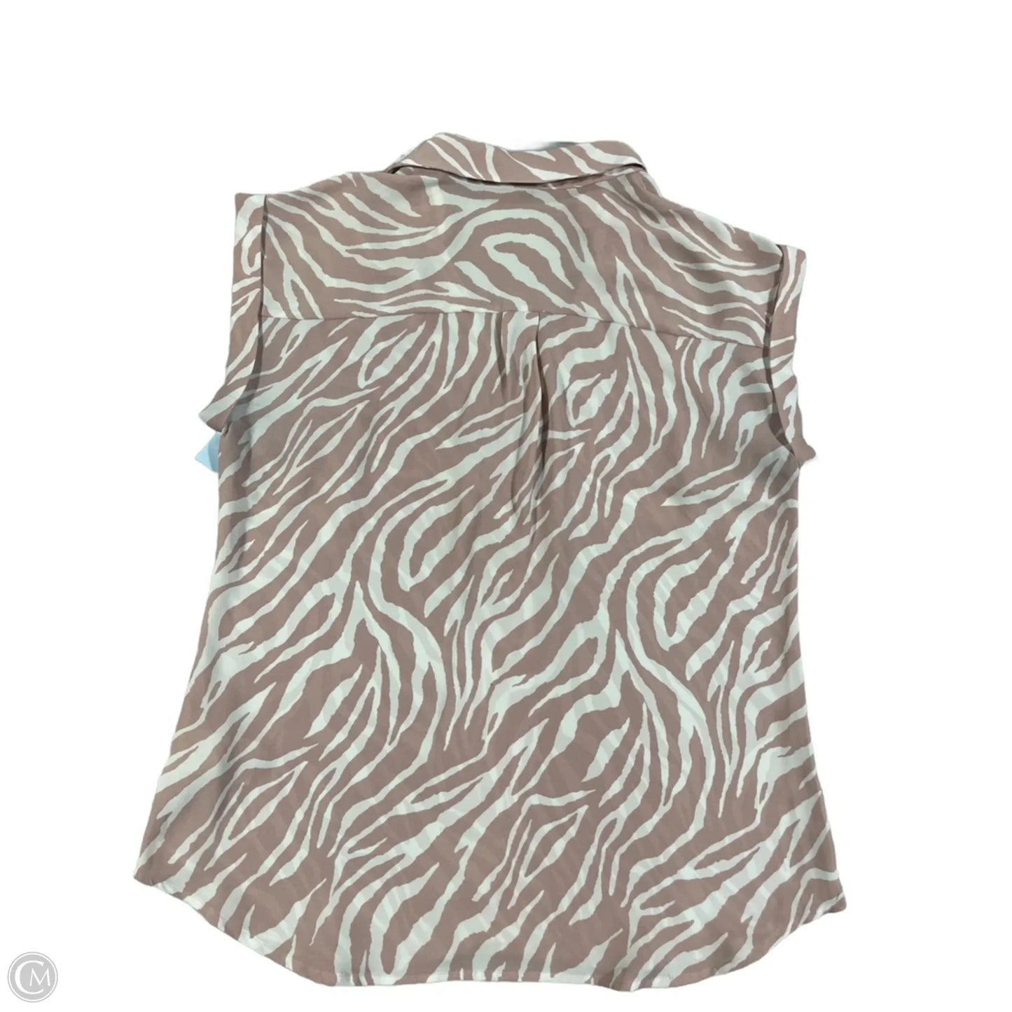Top Short Sleeve By Express In Animal Print, Size: M