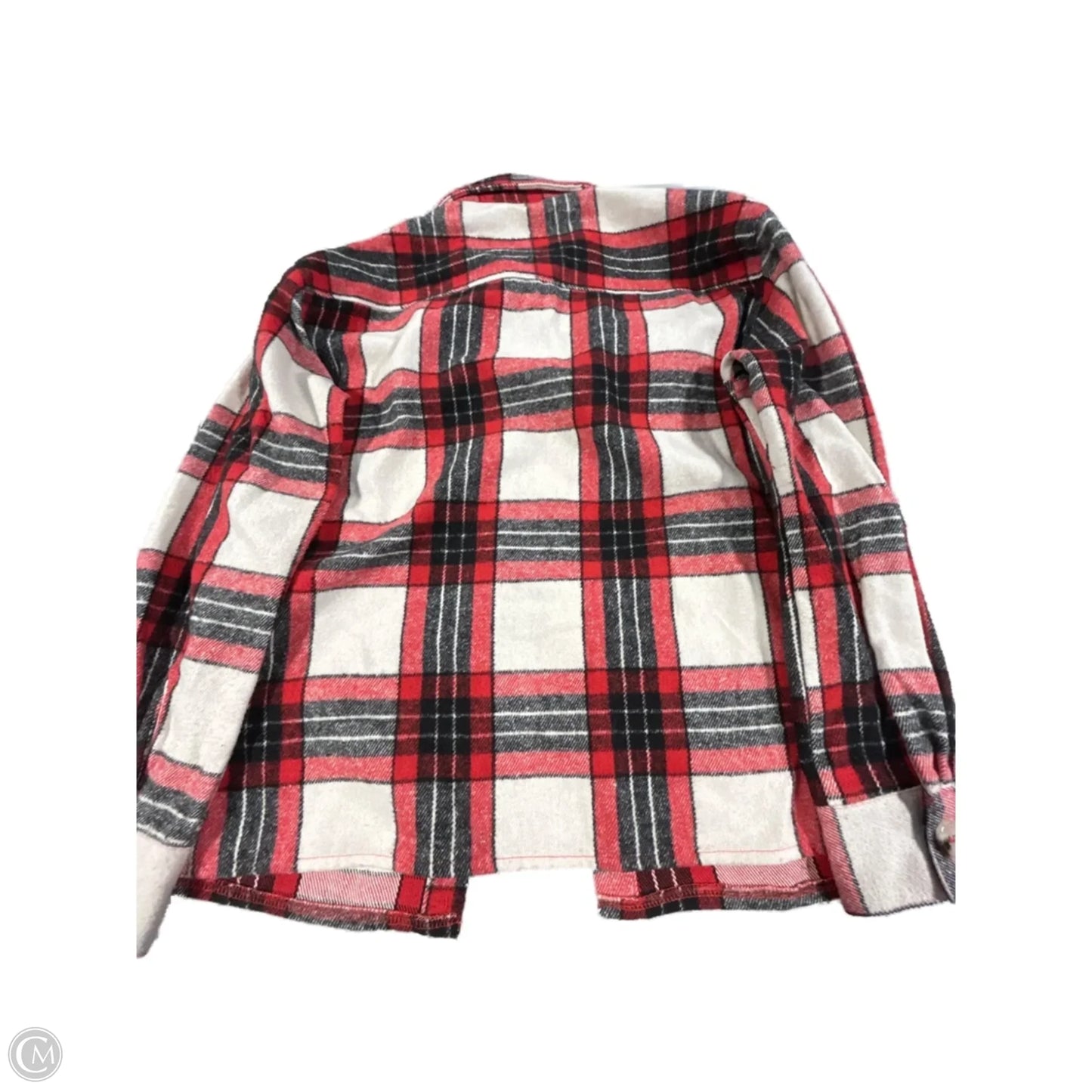 Top Long Sleeve Basic By Cmf In Plaid Pattern, Size: S