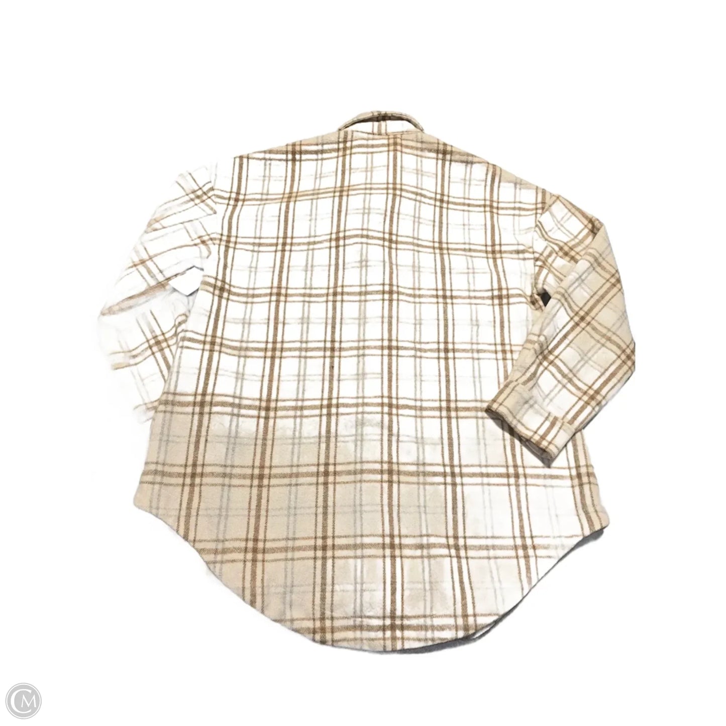 Top Long Sleeve By Cmf In Plaid Pattern, Size: S