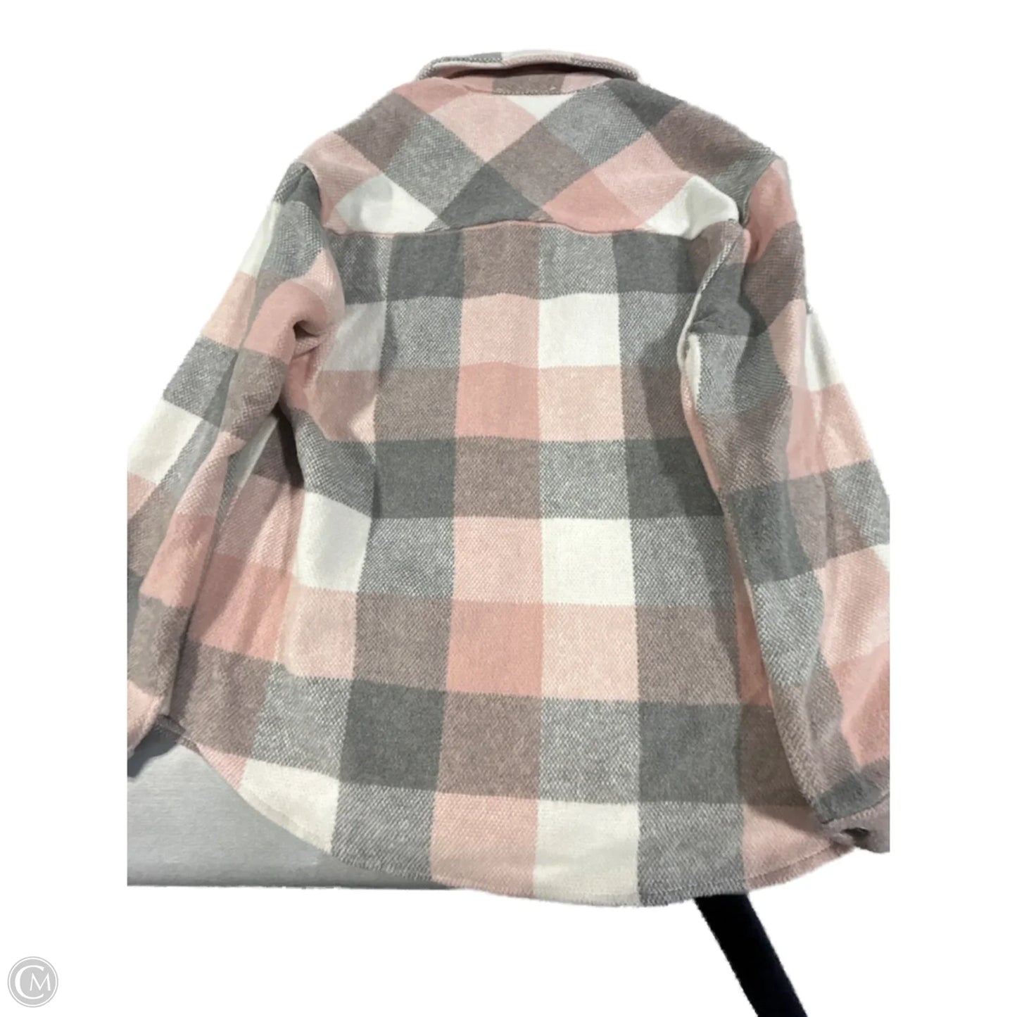 Top Long Sleeve By Cme In Grey & Pink, Size: S